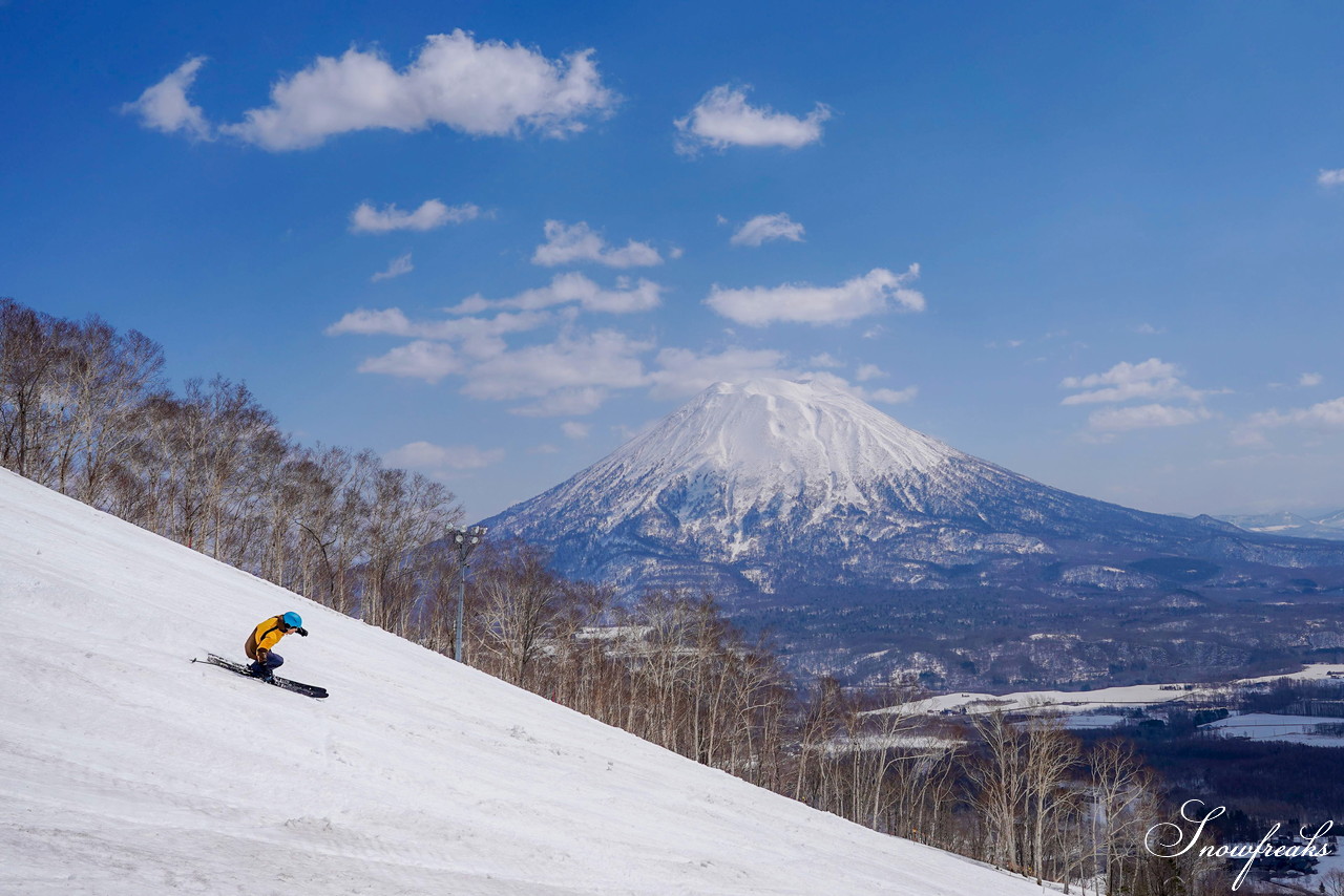 春シーズン到来の『ニセコ』。真冬の賑わいが嘘のように人影まばらなビッグゲレンデを贅沢に滑る！